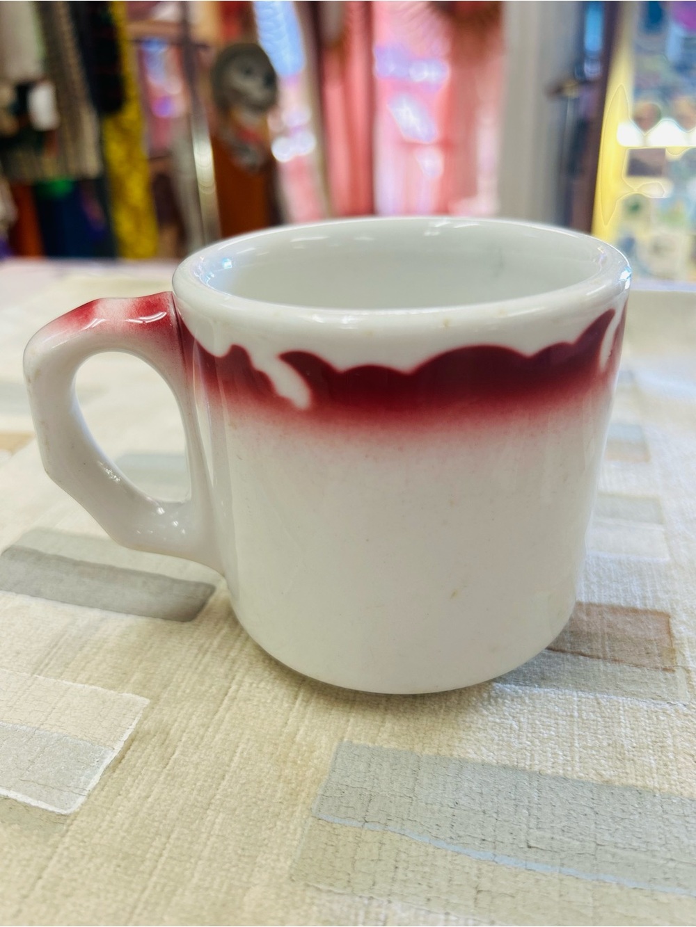 WWII Vintage 1944 Wallace Ceramic Scallop Diner Mug